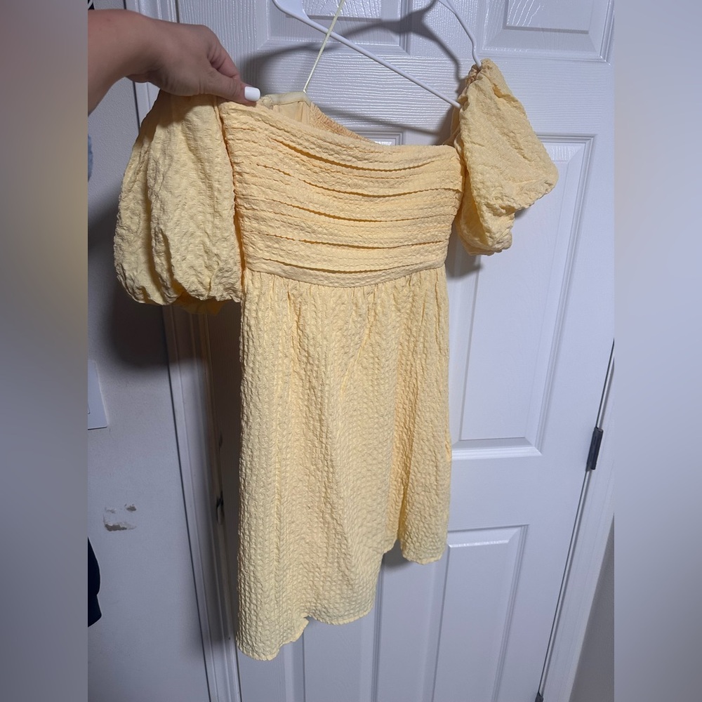 Yellow Off-Shoulder Dress